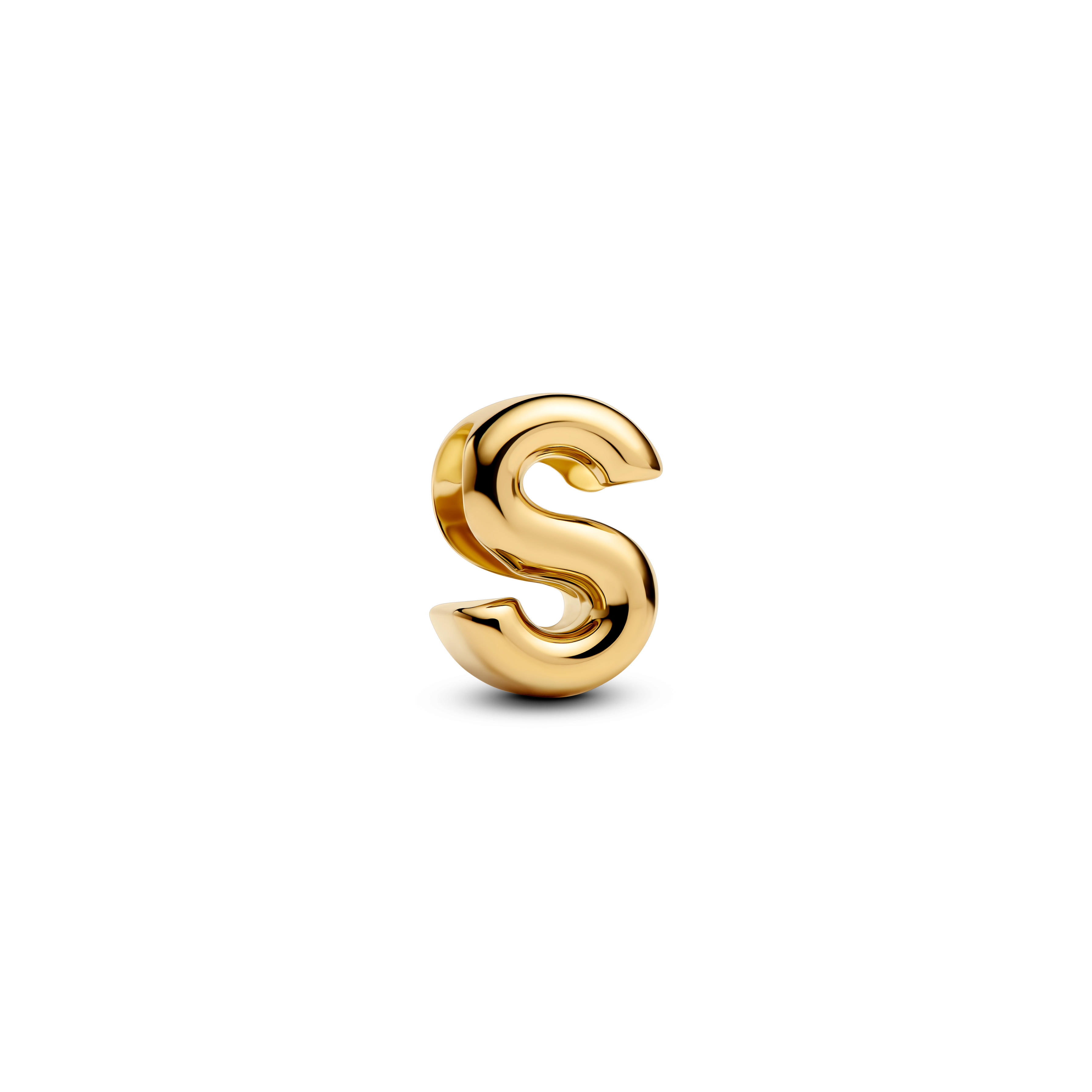 Letter S 14k gold-plated charm