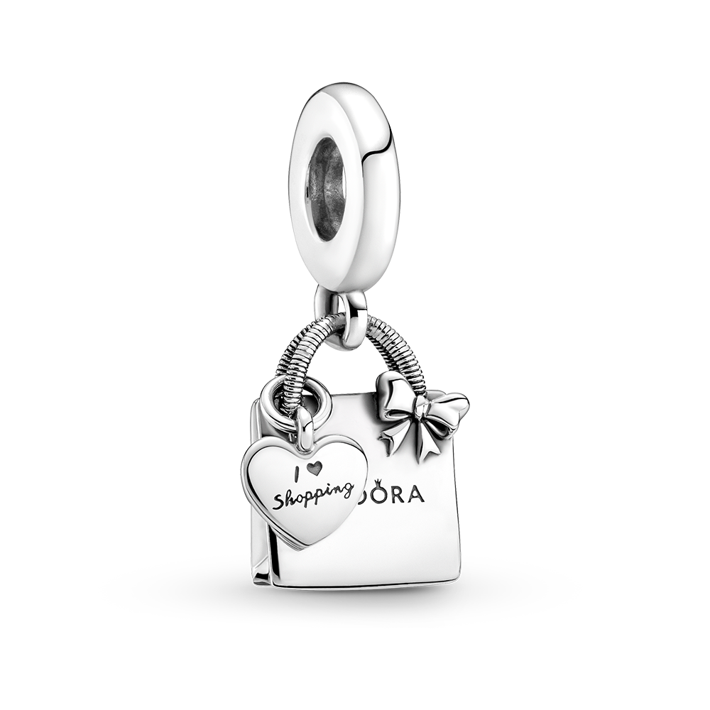 Pandora shopping bag sterling silver dangle
