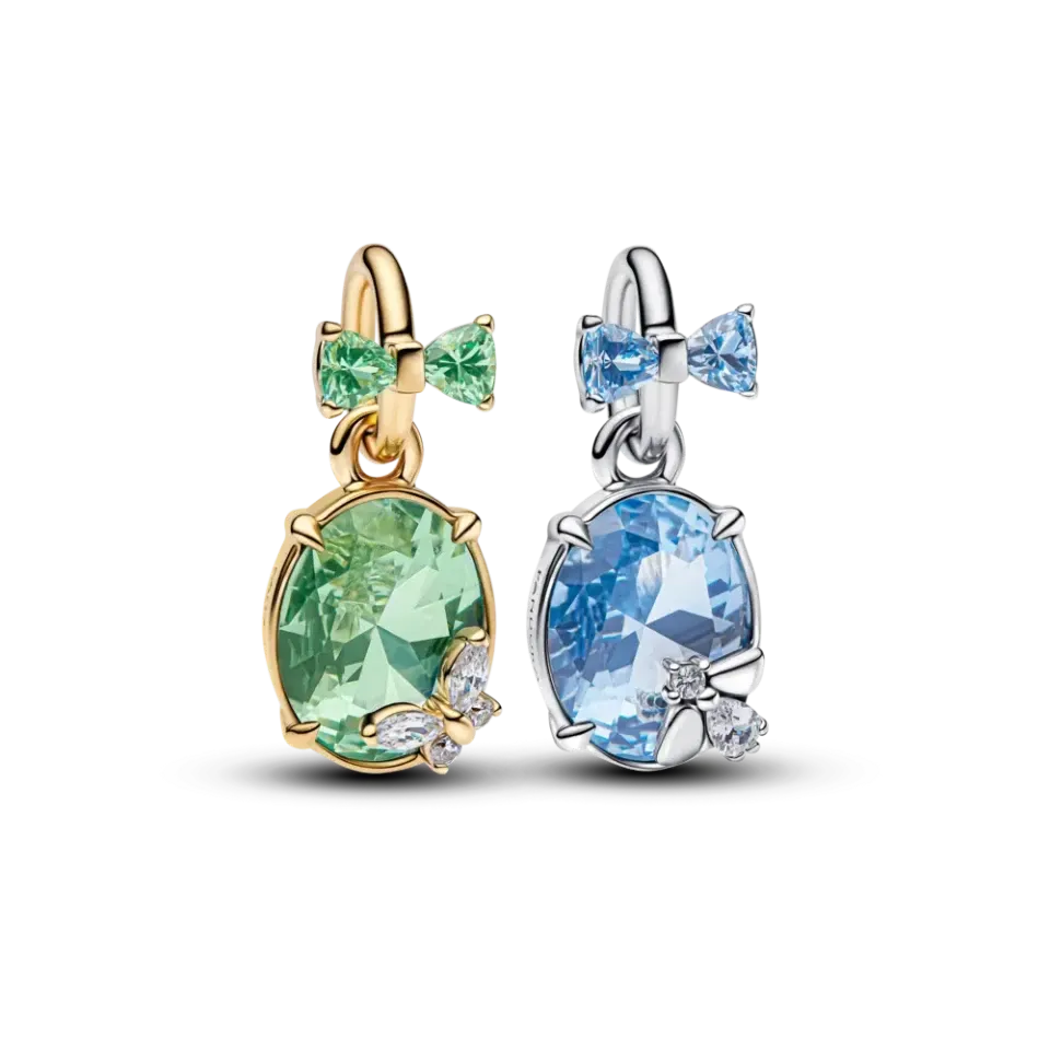 Bee and butterfly sterling silver and 14k gold-pla