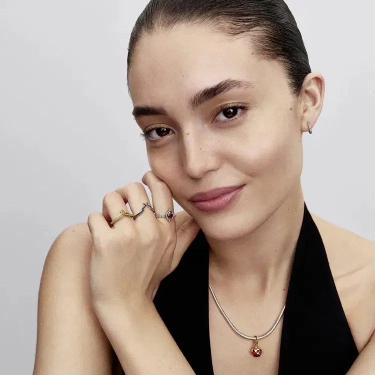 Disney Maleficent sterling silver ring with black 