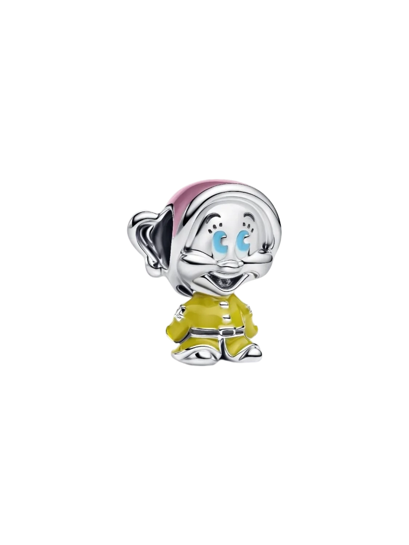 Disney Dopey sterling silver charm with purple, bl