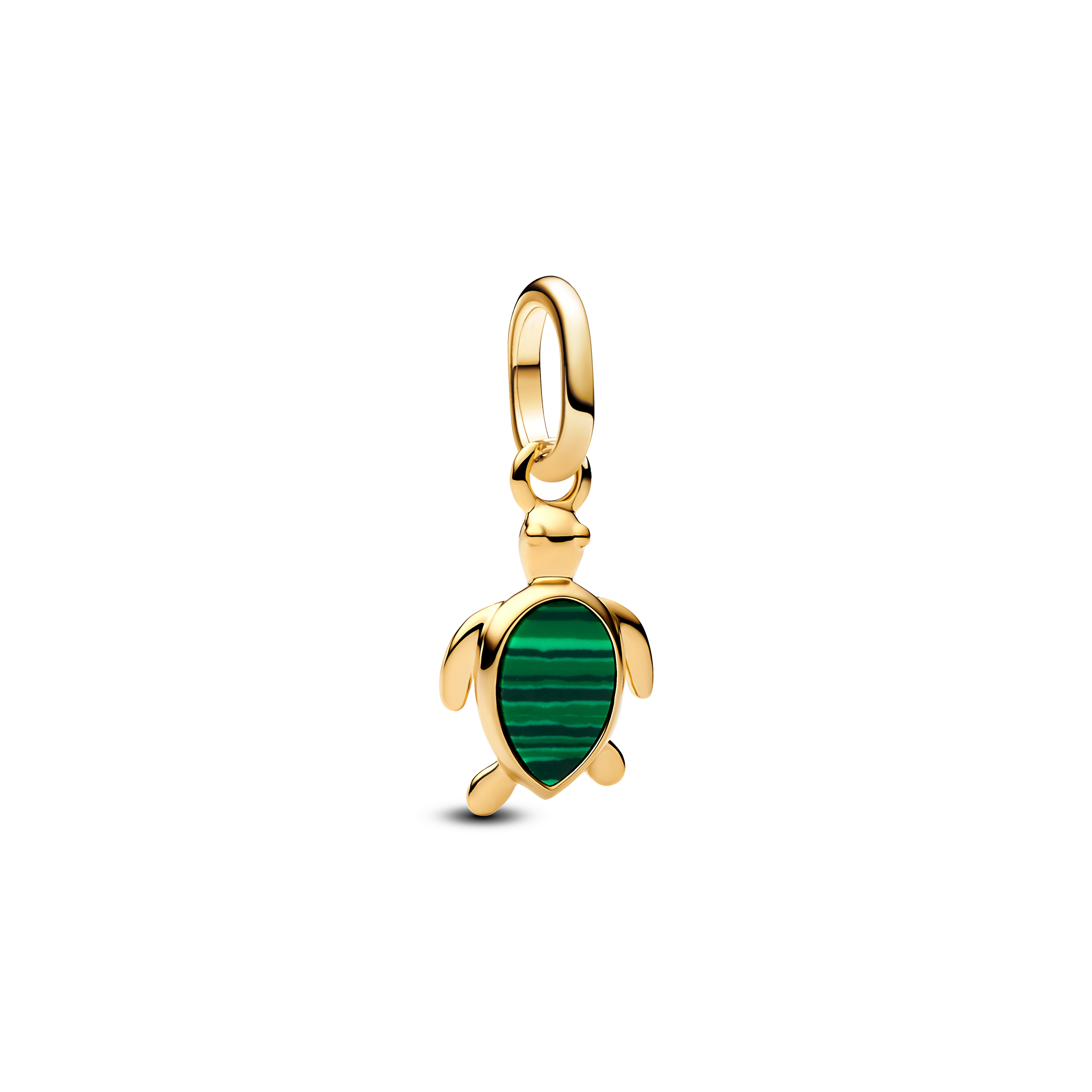 Turtle 14k gold-plated mini dangle with imitation 